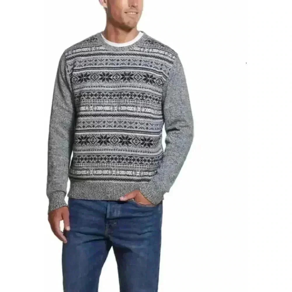 Weatherproof Crew Neck Sweater for Men Size XL 100% Cotton Winter Sweater